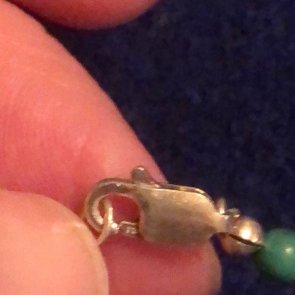 🫶🏼Sterling silver flower green and white bracelet - Picture 4 of 5